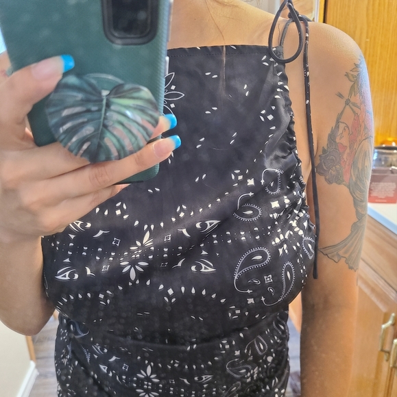 Hello Molly Lioness Wild Wild West Mini Bandana dress in satin - Picture 11 of 14